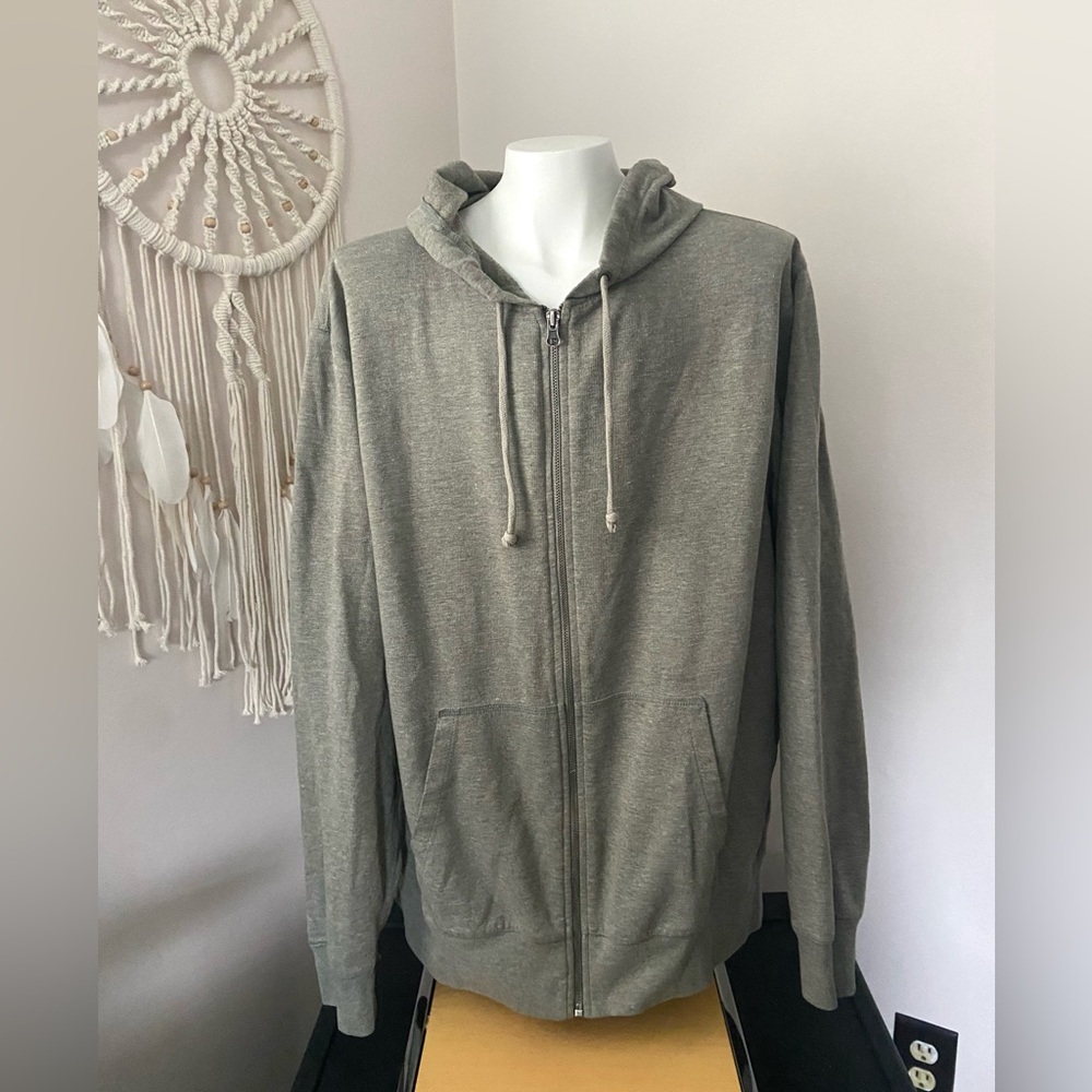 GAP Women’s Gray Greenish Zip-Up Hoodie Sweatshirt Size Large